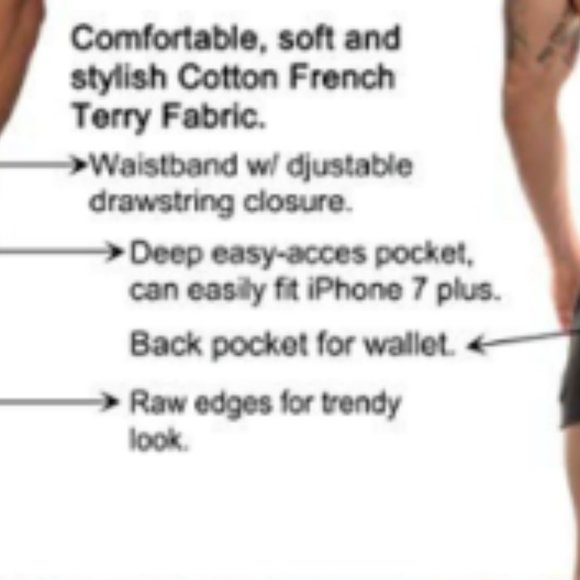 Men's Bodybuilding French Terry Cut-Off Shorts - Picture 8 of 8